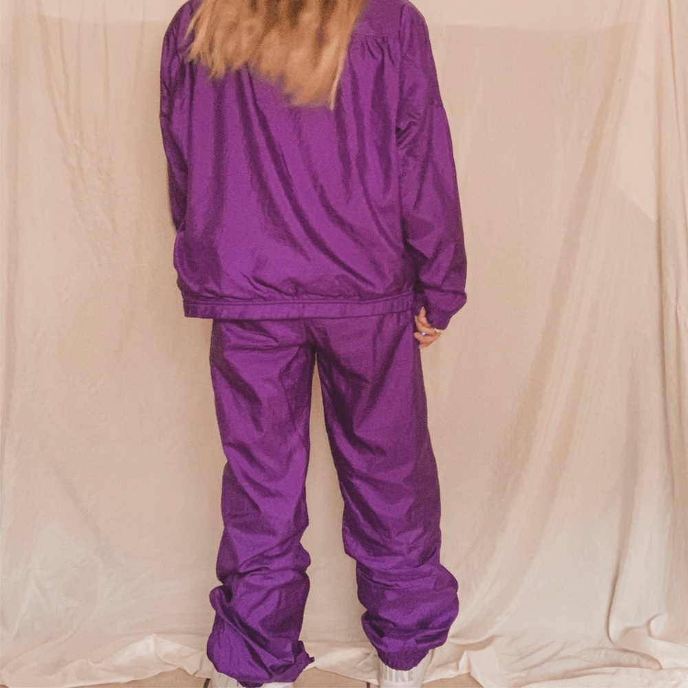 VTG USA Olympic purple windbreaker pant jacket set - Picture 3 of 8